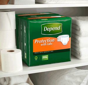 Depend Protection With Tabs Incontinence Briefs - Maximum Absorbency