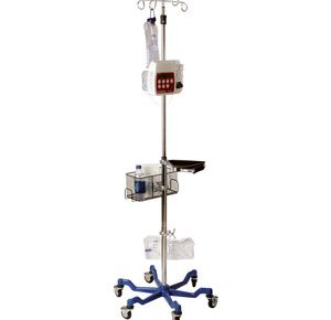 Medline Stainless Steel Six Leg Heavy Duty IV Pole