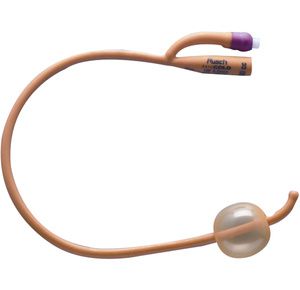 Rusch Puregold Tiemann Coude 2-Way Foley Catheter - 30cc Balloon Capacity
