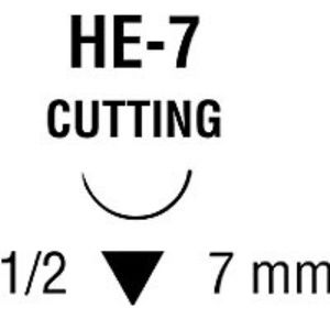 Medtronic Sofsilk Reverse Cutting Suture with Needle HE-7