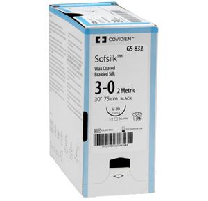 Medtronic Sofsilk Cutting Suture with Needle SC-2