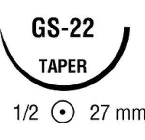 Medtronic Sofsilk Taper Point Suture with Needle GS-22