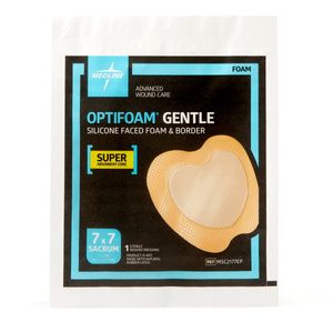 Medline Optifoam Gentle Sacrum Silicone Face and Border Dressing