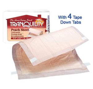 Tranquility Peach Sheet Disposable Underpad