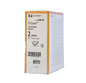 Medtronic Ti-cron Reverse Cutting Polyester Suture with HOS-12 Needle