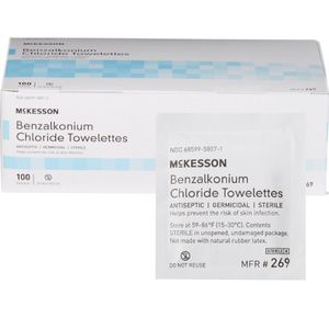 McKesson Benzalkonium Chloride Towelettes