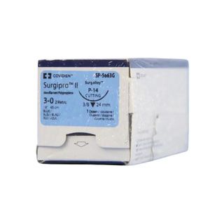 Medtronic Surgipro II Premium Reverse Cutting Monofilament Polypropylene Sutures with P-14 Needle