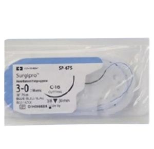 Medtronic Surgipro II Reverse Cutting Monofilament Polypropylene Sutures with C-16 Needle
