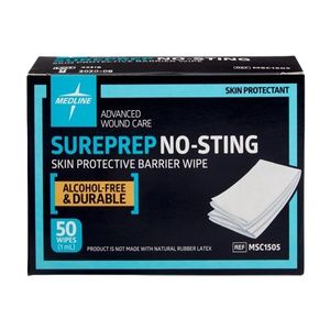 Medline Sureprep No-Sting Protective Barrier Wipes