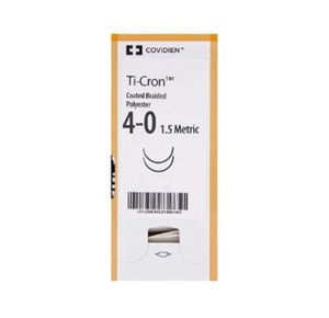 Medtronic Ti-cron Taper Point Polyester Suture with CV-24 Needle