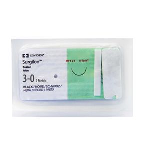 Medtronic Surgilon Taper Point Braided Nylon Suture with CV-24 Needle