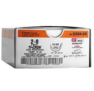 Medtronic Ti-cron Cutting Polyester Suture with SC-250 Needle