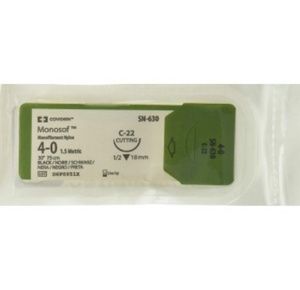 Medtronic Monosof Dermalon Reverse Cutting Sutures C-22 Needle