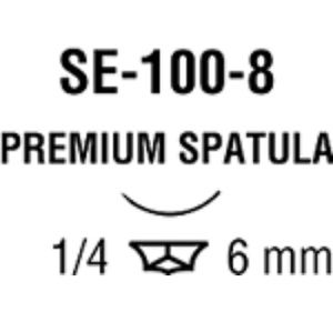Medtronic Monosof Dermalon Premium Spatula Sutures SE-100-8 Needle