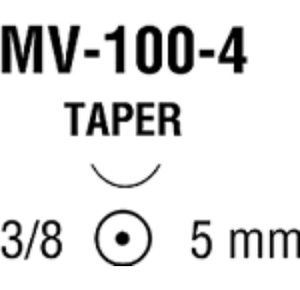 Medtronic Monosof Dermalon Taper Point Sutures MV-100-4 Needle
