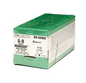 Medtronic Monosof Dermalon Reverse Cutting Sutures 10 inch C-13 Needle