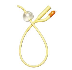 Covidien Dover Two-Way Silicone Elastomer Coated Foley Catheter - 5cc Balloon Capacity
