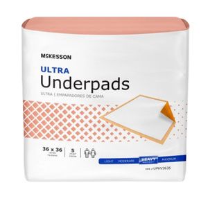 McKesson Ultra Disposable Underpads - Heavy Absorbency