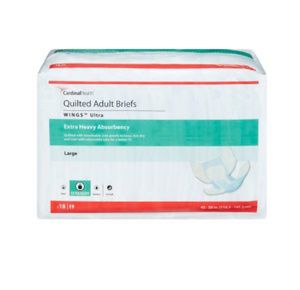 Wings Ultra Quilted Adult Briefs - Extra Heavy Absorbency