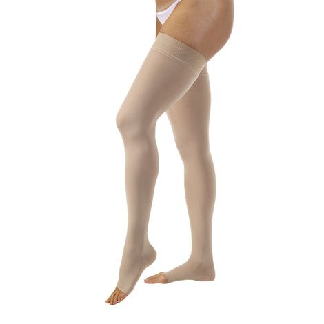 Buy BSN Jobst Large Opaque Open Toe Thigh High 15-20mmHg Compression Stockings with Silicone Band