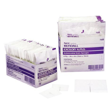 Buy Covidien Kendall Excilon AMD Antimicrobial Drain and I.V. Sponges