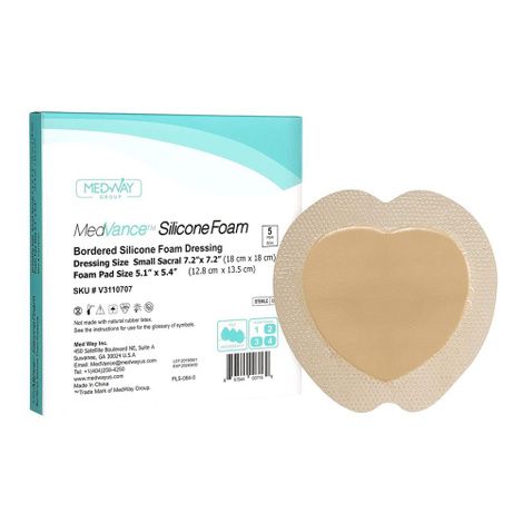 Buy MedVance Bordered Silicone Adhesive Sacral Foam Dressing