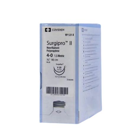 Buy Medtronic Surgipro II Taper Point 36 Inch Monofilament Polypropylene Sutures with V-20 Needle