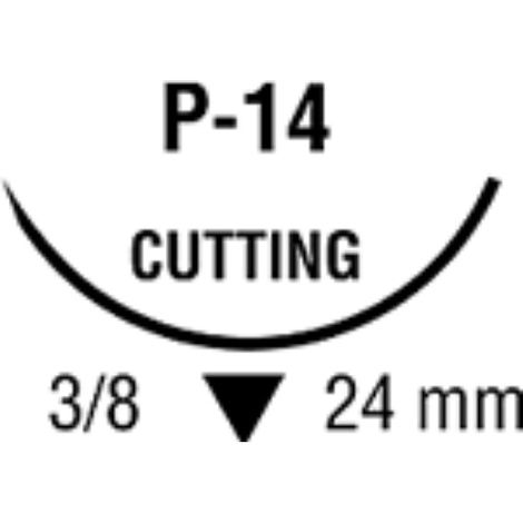 Buy Medtronic Novafil Premium Reverse Cutting Monofilament Polybutester Sutures With Needle P-14